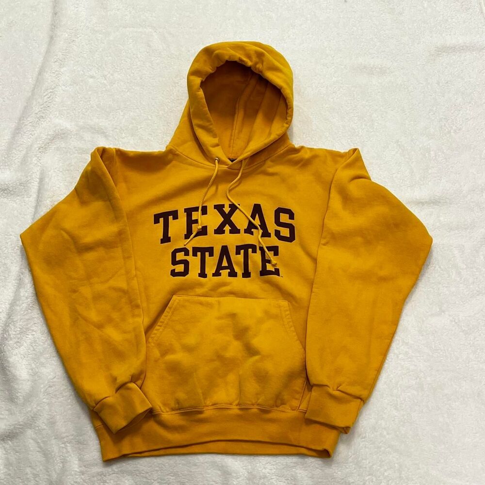 Champion Men's Yellow and Gold Hoodie
